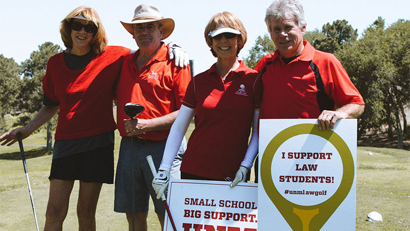 group of golfers posing