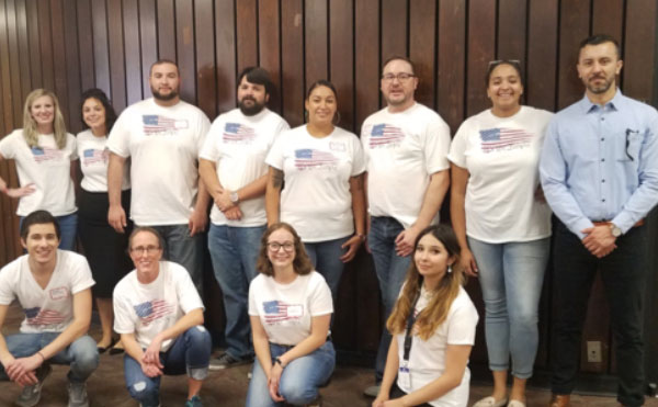 Eduardo García,  MB director and faculty, with the 2018-2019 MB cohort, 2019.