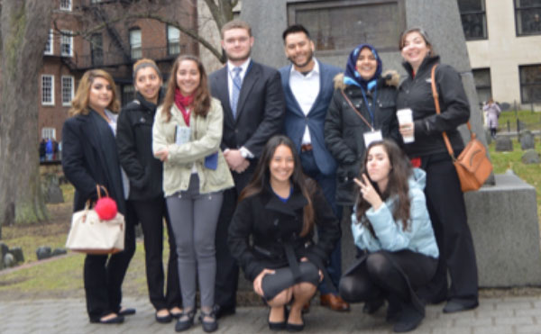 The team visiting the historic Granary Burying Ground in Boston, MA., 2019.