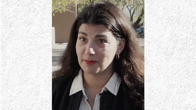 photo of professor maryam ahranjani outside