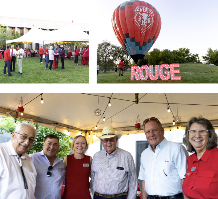 diner en rouge attendees and the hot air balloon