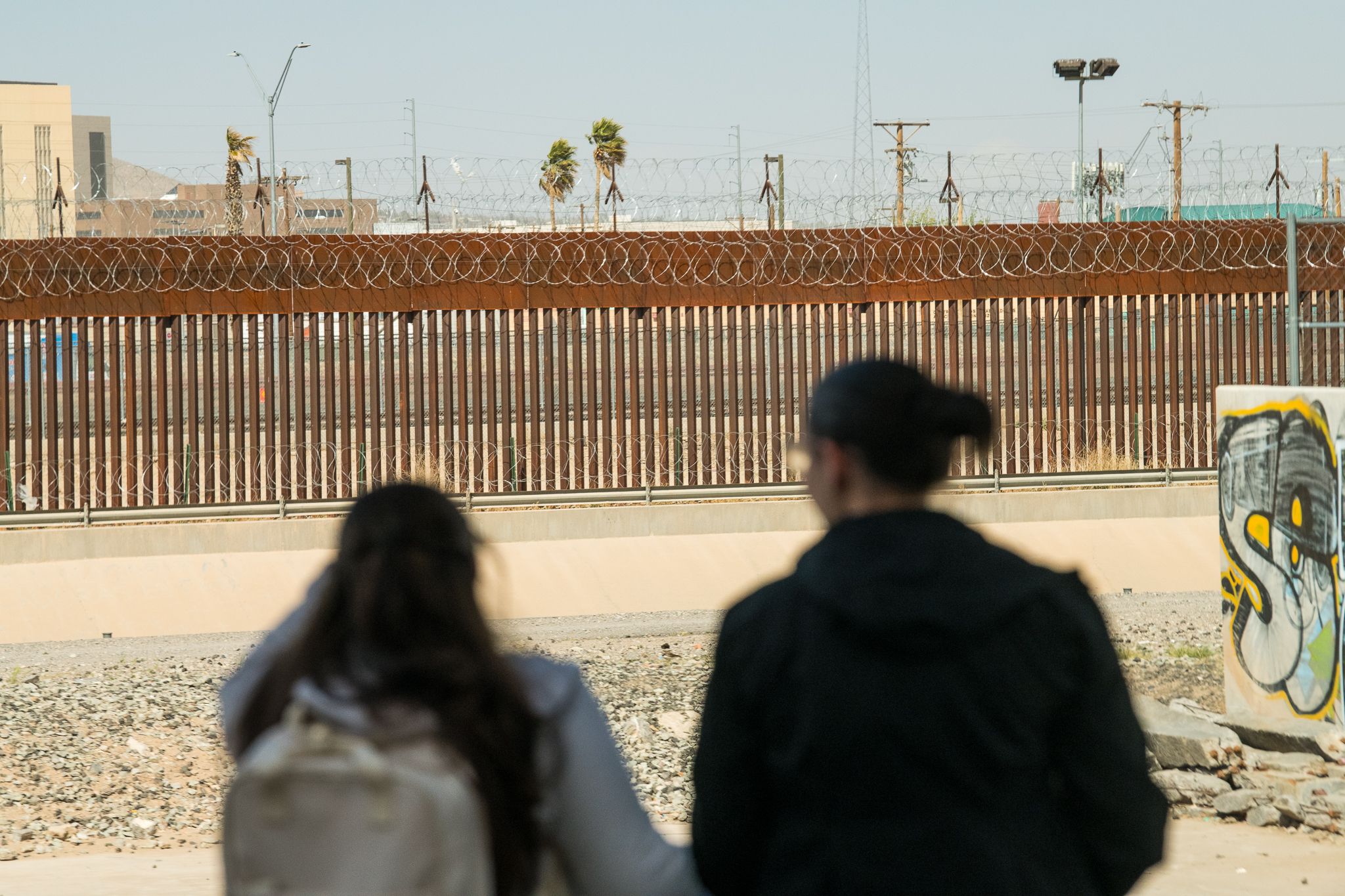 Students at border